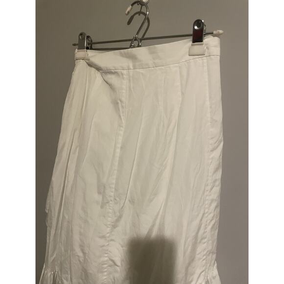 Mark D Sikes MDS | Women’s Ruffle High-Low Maxi Skirt Size‎ 2 White - Picture 6 of 11